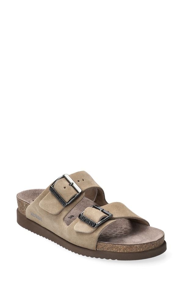 メフィスト レディース シューズ サンダル Mephisto Hester Slide Sandal Warm Grey グレー