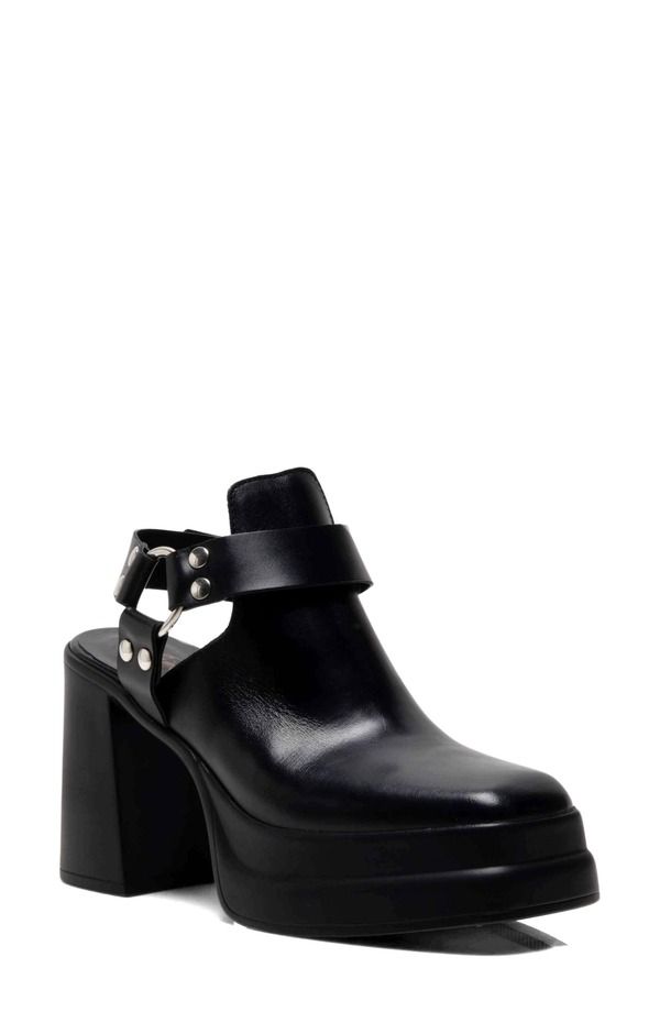 フリーピープル レディース シューズ ブーツ・レインブーツ プラットフォーム Free People Hybrid Harness Platform Bootie Black Leather ブラック