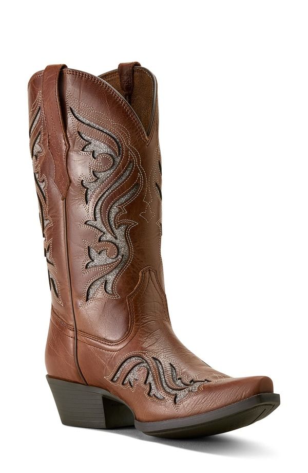 アリアト レディース シューズ ブーツ・レインブーツ Ariat Heritage Bliss X Toe Western Boot Dark Tan タン