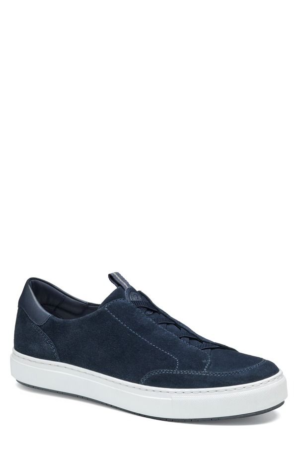 ジョンストンアンドマーフィー メンズ シューズ スニーカー レース Johnston Murphy Anson Lace toe Sneaker Navy English Suede ネイビー