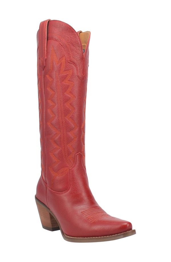ディンゴ レディース シューズ ブーツ・レインブーツ Dingo Knee High Western Boot Red レッド
