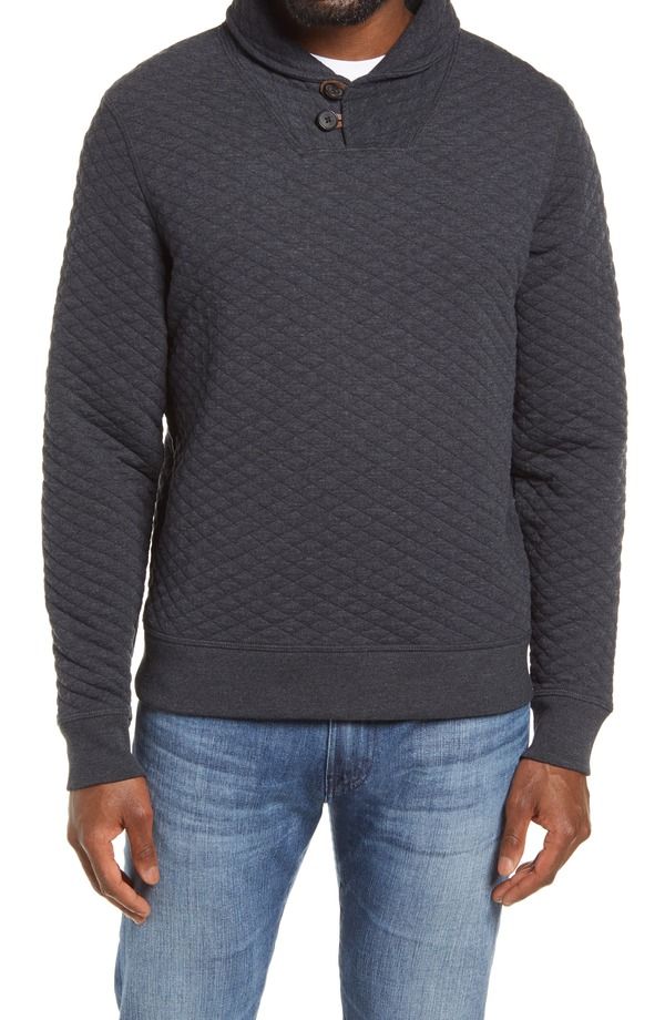 ビリーレイド メンズ アウター パーカー・スウェット Billy Reid Shawl Collar Pullover Dark Navy ネイビー