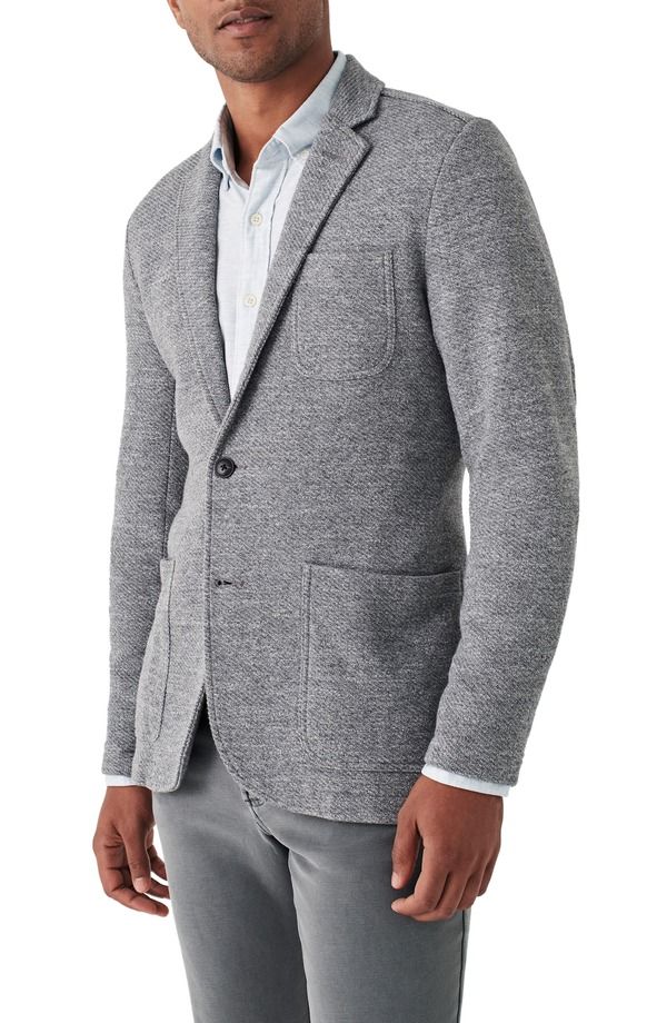 ファレティ メンズ アウター ジャケット・ブルゾン ブレザー ニット Faherty Inlet Knit Blazer Medium Grey Melange グレー