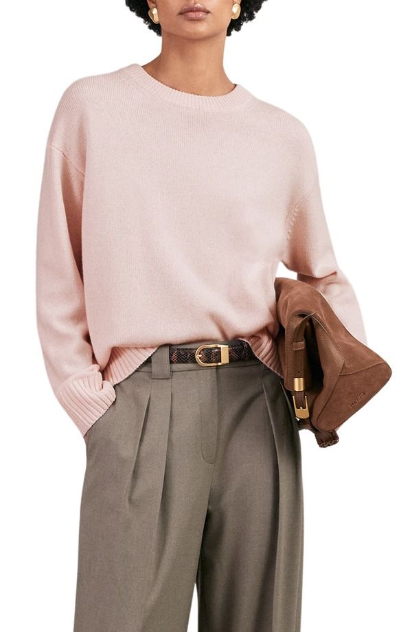 レイス レディース アウター パーカー・スウェット ウール セーター Reiss Ella Wool Cashmere Sweater Pink ピンク