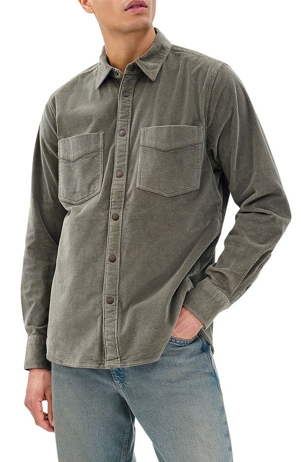 ラグアンドボーン メンズ アウター ジャケット・ブルゾン コーデュロイ シャツ rag bone CPO Corduroy Overshirt Dark Green グリーン