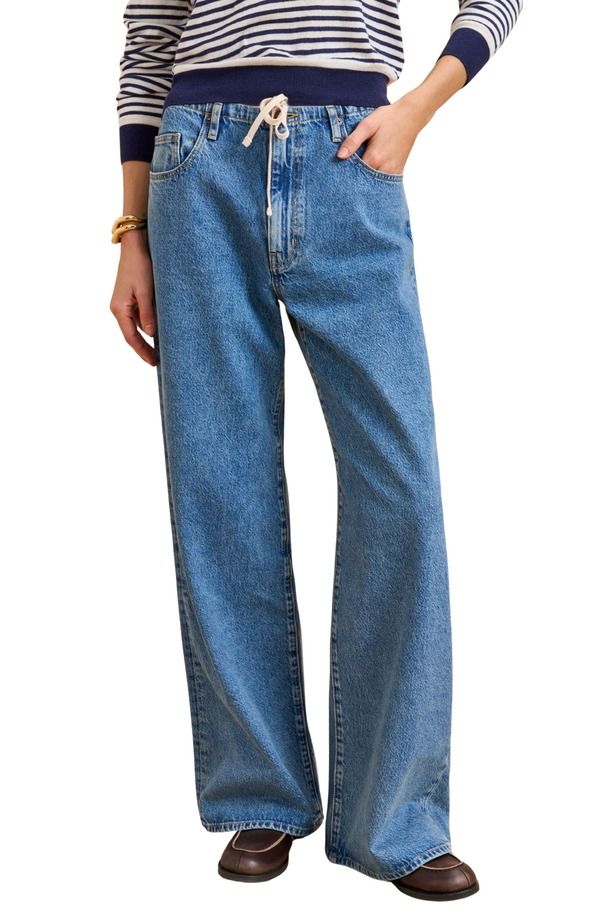 ラ リーニュ レディース ボトムス デニムパンツ La Ligne Jenny Mid Ride Drawstring Jean Dexter