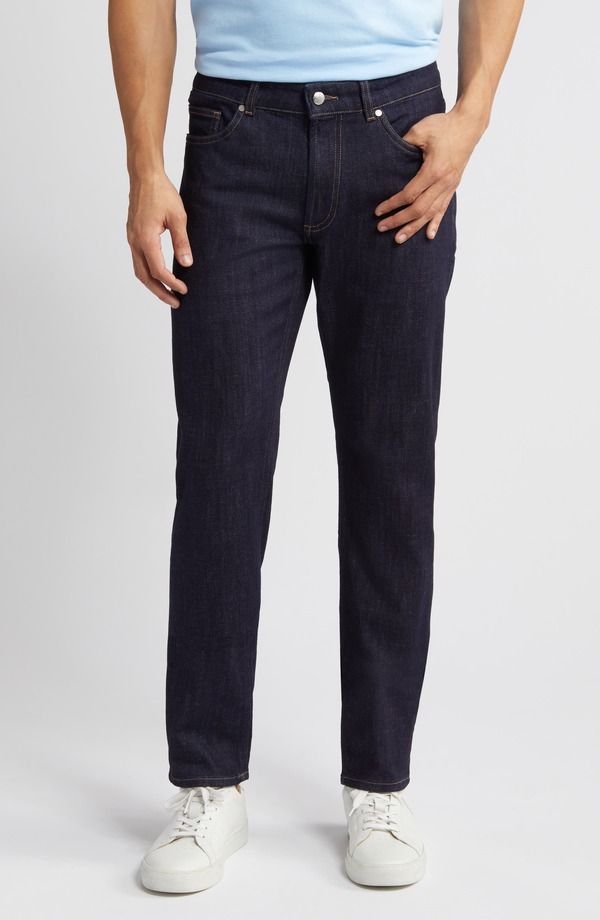 ピーター・ミラー メンズ ボトムス デニムパンツ ストレート ジーンズ Peter Millar Crown Crafted Washed Five Pocket Straight Leg Jeans Dark Indigo インディゴ