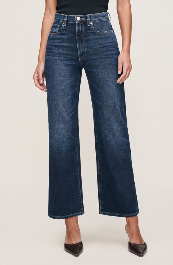 ディーエル 1961 レディース ボトムス デニムパンツ ワイドレッグ ハイウエスト ジーンズ DL1961 Karmine Refined Wide Leg SculptSystem High Waist Jeans Dark Sea