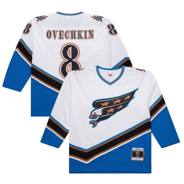 ミッチェルネス メンズ トップス シャツ キャップ ジャージー Mens Mitchell Ness Alexander Ovechkin White Washington Capitals 200506 Power Play Jersey White ホワイ