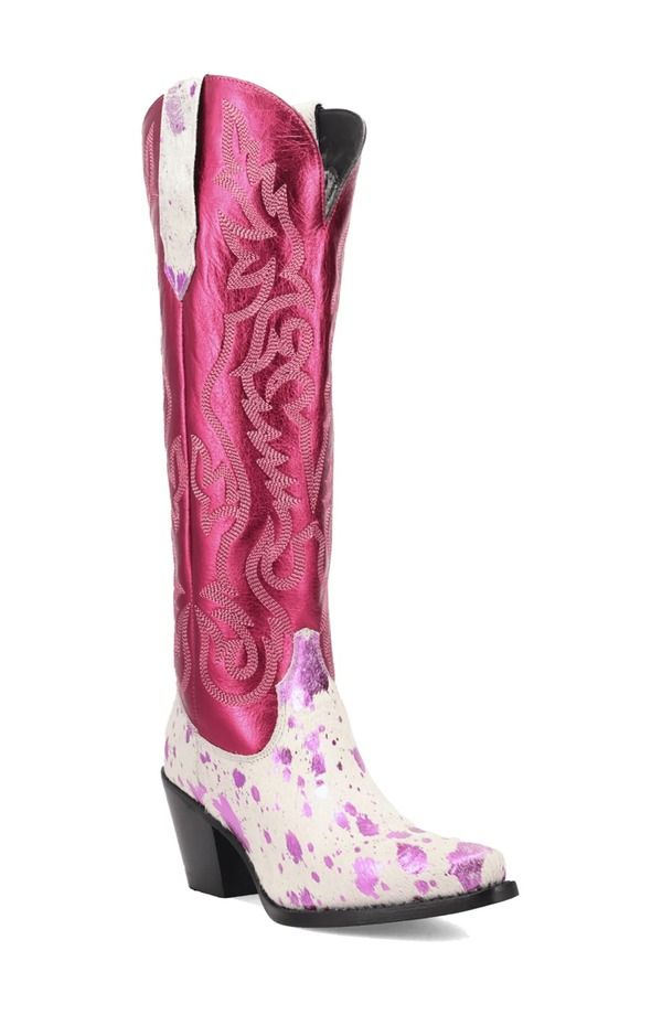 ディンゴ レディース シューズ ブーツ・レインブーツ Dingo Take No Bull Knee High Western Boot Fuchsia フューシャ