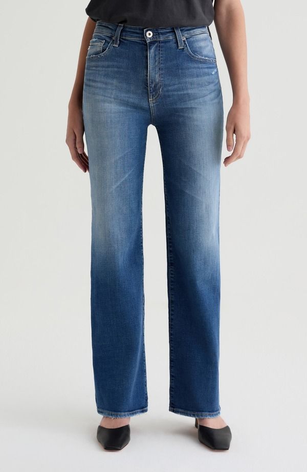 エージー レディース ボトムス デニムパンツ ワイドレッグ ハイウエスト ジーンズ AG Kora High Waist Wide Leg Jeans Fable
