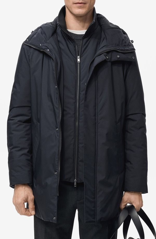 マンゴ メンズ アウター ジャケット・ブルゾン コート MANGO Waterepellent Insulated 3in1 Coat Navy ネイビー