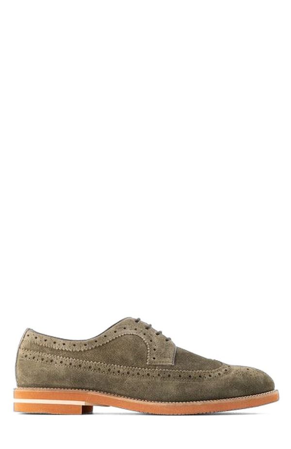 アンソニー ヴィア メンズ シューズ オックスフォード ウィングチップ ダービー Anthony Veer Hamilton Wingtip Derby Olive Suede オリーブ
