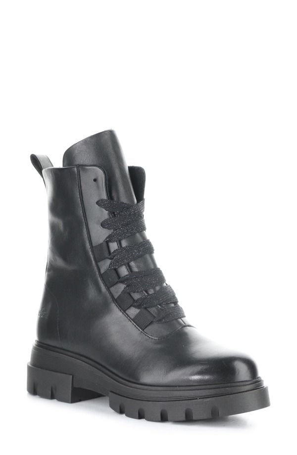 ボスアンドコー レディース シューズ ブーツ・レインブーツ Bos Co Foster Waterproof Lug Sole Bootie Black ブラック