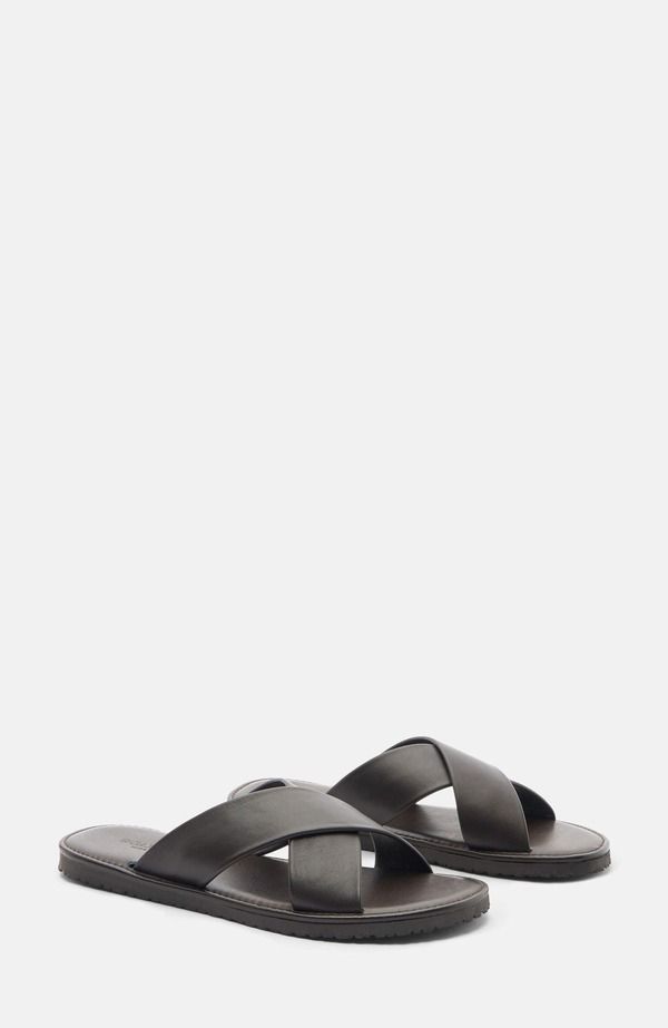 スカロッソ メンズ シューズ サンダル SCAROSSO Adriano Sandals Brown Calf ブラウン