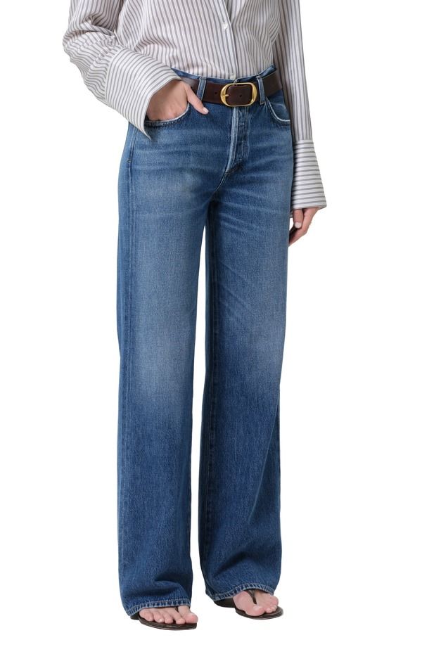 シチズンズ オブ ヒューマニティ レディース ボトムス デニムパンツ ストレート ハイウエスト ジーンズ Citizens of Humanity Annina High Waistraight Leg Jeans Avant Md Dark Indigo イ