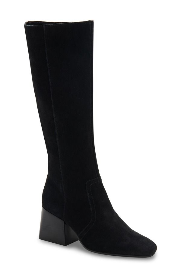 ブロンド レディース シューズ ブーツ・レインブーツ Blondo Tessa Waterproof Knee High Boot Black Suede ブラック