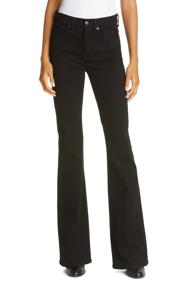 ヴェロニカ ベアード レディース ボトムス デニムパンツ ハイウエスト フレア ジーンズ Veronica Beard Beverly High Waist Skinny Flare Leg Jeans Onyx