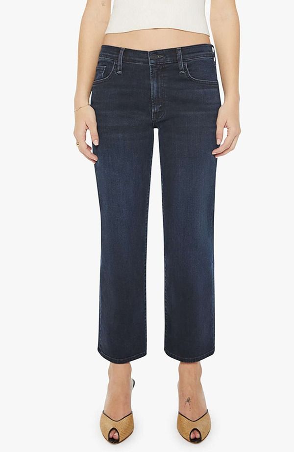 マザー レディース ボトムス デニムパンツ ストレート アンクル ジーンズ MOTHER Lil Zip Rambler Ankle Straight Leg Jeans Night In Venice