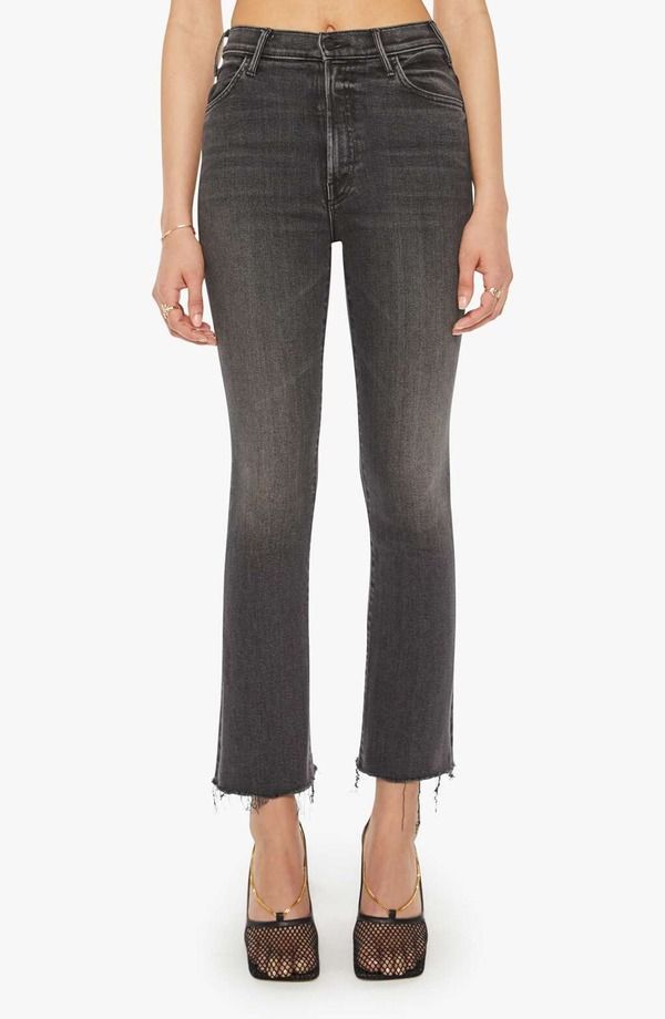 マザー レディース ボトムス デニムパンツ ブーツカット ハイウエスト アンクル ブーツ ジーンズ MOTHER The Hustler High Waist Fray Hem Ankle Bootcut Jeans Can You Call My Phone