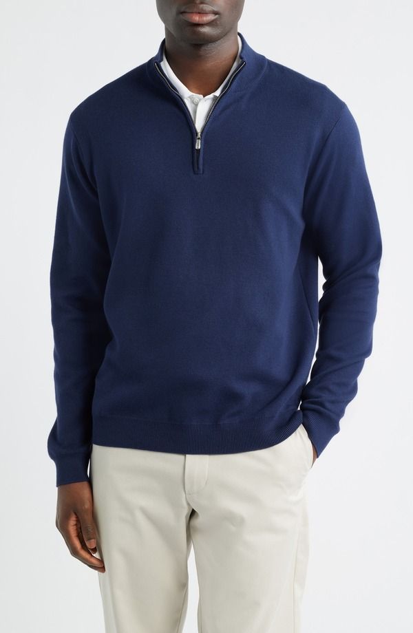ピーター・ミラー メンズ アウター パーカー・スウェット ハーフジップ セーター Peter Millar Coolspun Lite Quarter Zip Sweater Navy ネイビー 42,770円