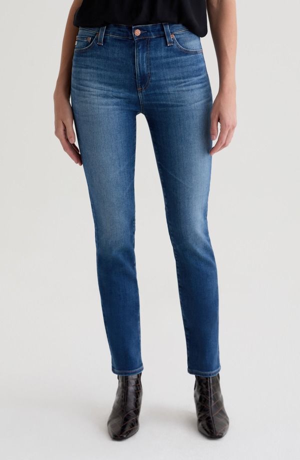 エージー レディース ボトムス デニムパンツ ストレート ジーンズ AG Mari Mid Rise Slim Straight Leg Jeans 12 Years Assumption