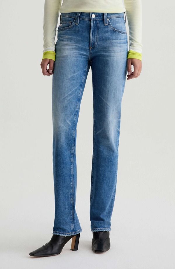 エージー レディース ボトムス デニムパンツ ストレート ローライズ ジーンズ AG Sandra Low Rise Slim Straight Leg Jeans 15 Years Regal