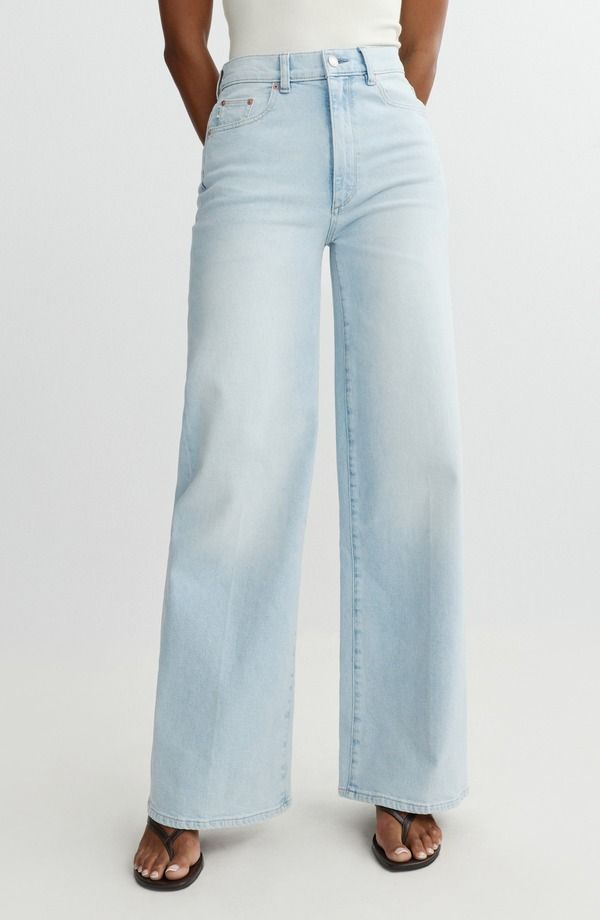 ディーエル 1961 レディース ボトムス デニムパンツ ワイドレッグ ハイウエスト ジーンズ DL1961 Hepburn High Waist Wide Leg Jeans Lazy Sunday