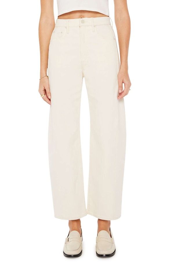 マザー レディース ボトムス デニムパンツ ハイウエスト アンクル ジーンズ MOTHER The Half Pipe High Waist Ankle Barrel Jeans Act Natural