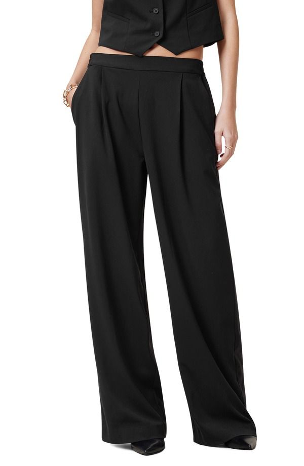 オールセインツ レディース ボトムス レギンス ワイドレッグ パンツ AllSaints Aleida Wide Leg Pants Black ブラック