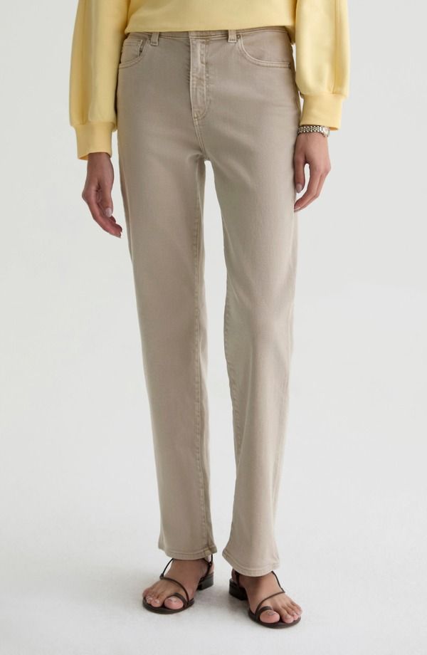 エージー レディース ボトムス デニムパンツ ストレート ハイウエスト ジーンズ AG Brinley High Waistraight Leg Jeansulfur Lightaupe トープ