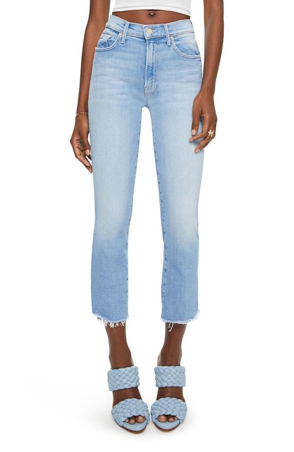 マザー レディース ボトムス カジュアルパンツ ハイウエスト ジーンズ MOTHER The Insider High Waistep Frayed Hem Crop Jeans Limitedition
