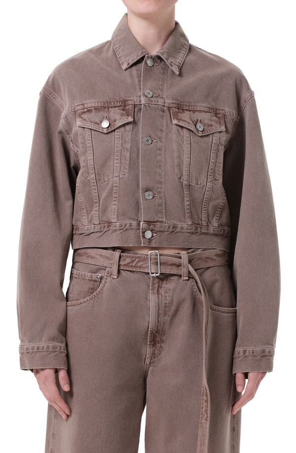 アゴルド レディース ボトムス デニムパンツ ジャケット AGOLDE Radley Denim Jacket Ceramic Old Rose デニム