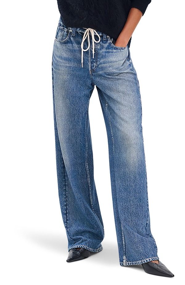 ラグアンドボーン レディース ボトムス デニムパンツ ワイドレッグ パイル コットン ジーンズ rag bone Miramar PullOn Wide Leg Cotton Terry Sweatpant Jeans Lakewood