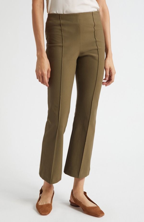 ヴィンス レディース ボトムス レギンス パンツ Vince Pintuck Pleat Crop Flare Pants Cypress