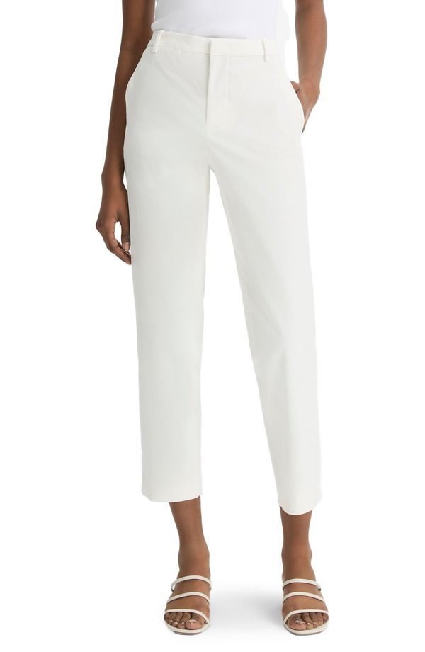 ヴィンス レディース ボトムス デニムパンツ ストレート Vince Straight Leg Chinos Off White オフホワイト
