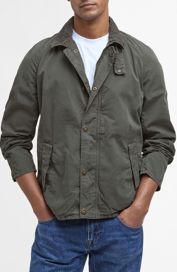 バブアー メンズ アウター ジャケット・ブルゾン Barbour Tracker Casual Jacket Olive オリーブ