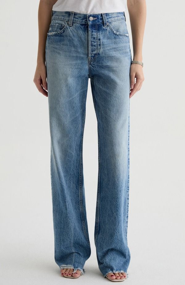 エージー レディース ボトムス デニムパンツ ストレート ジーンズ AG Billie Lowaistraight Leg Jeansierra Meadow