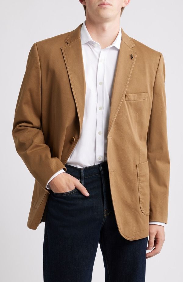 ジョンストンアンドマーフィー メンズ アウター ジャケット・ブルゾン プリント コットン コート Johnston Murphy Brown Microprint Stretch Cotton Sport Coat Brown ブラウン