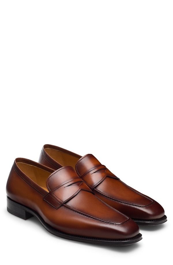 マグナーニ メンズ シューズ ローファー Magnanni Maine Wateresistant Loafer Cognac