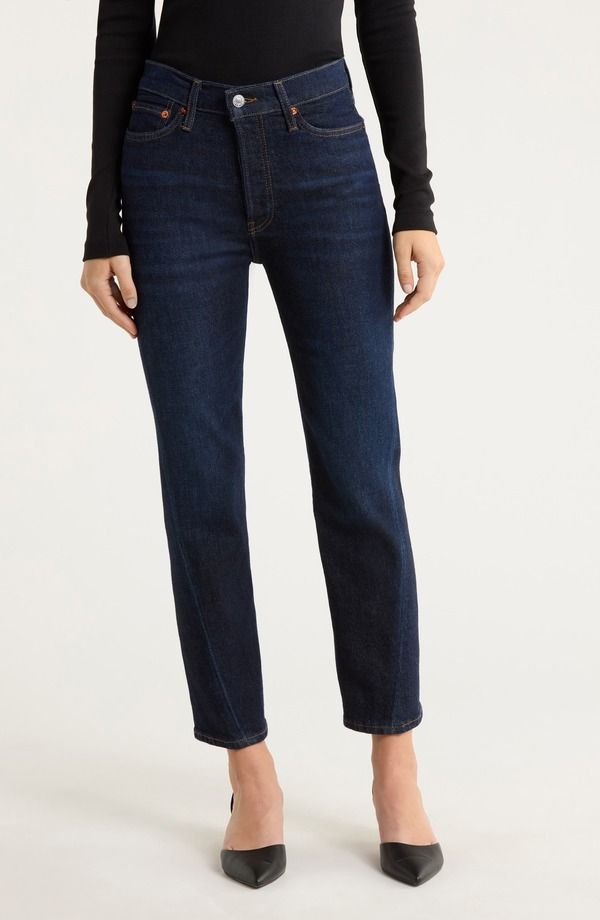 リダン レディース ボトムス デニムパンツ ジーンズ ReDone Twisted Stove Pipe Jeans Dark Lady Blue ブルー 49,680円