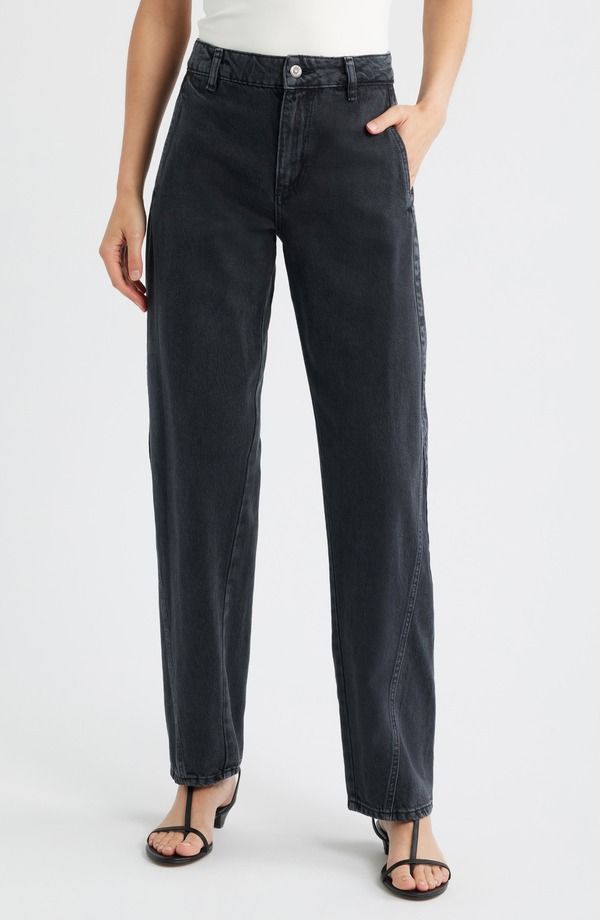 ボス レディース ボトムス デニムパンツ ストレート ジーンズ BOSS Daelya Straight Leg Jeans Dark Grey グレー