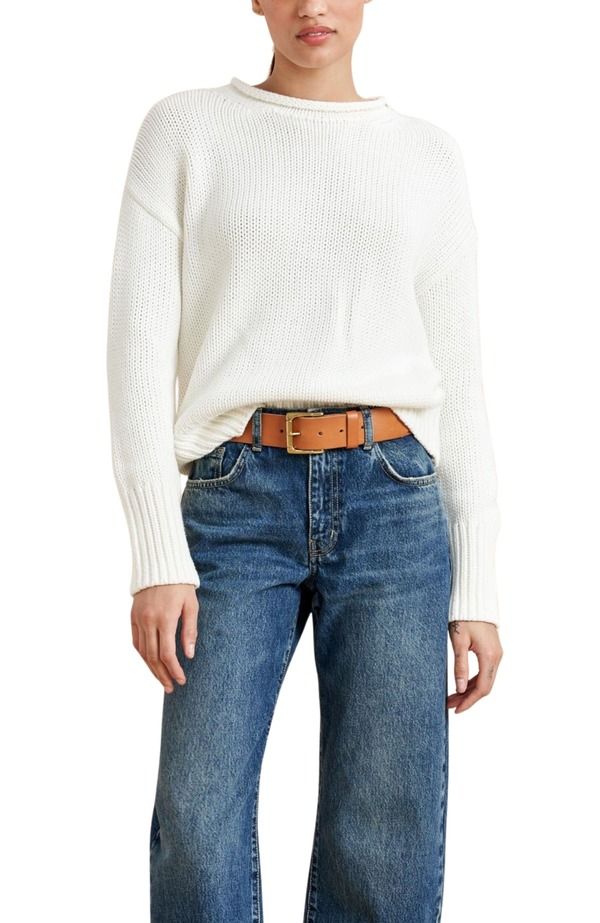 ラ リーニュ レディース アウター パーカー・スウェット セーター La Ligne Solid Marina Sweater Ivory アイボリー