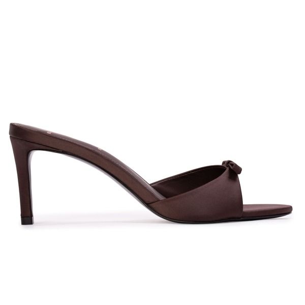 ブラックスエードスタジオ レディース シューズ サンダル BLACK SUEDE STUDIO Albie 65 Mule Cacao Satin