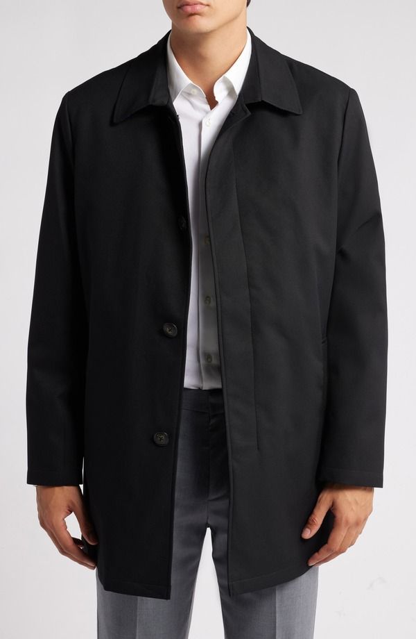 ハート シャフナー マルクス メンズ アウター ジャケット・ブルゾン コート Hart Schaffner Marx Gilmore Wateresistant Raincoat with Removable Liner Black ブラック