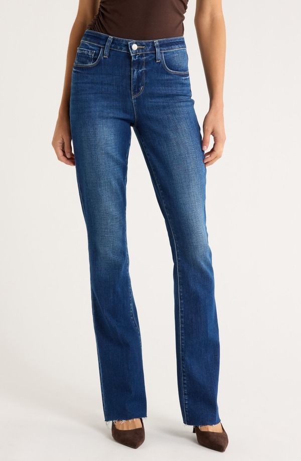 ラジャンス レディース ボトムス デニムパンツ ストレート ジーンズ LAGENCE Ruth Raw Hem Straight Leg Jeans Marvista