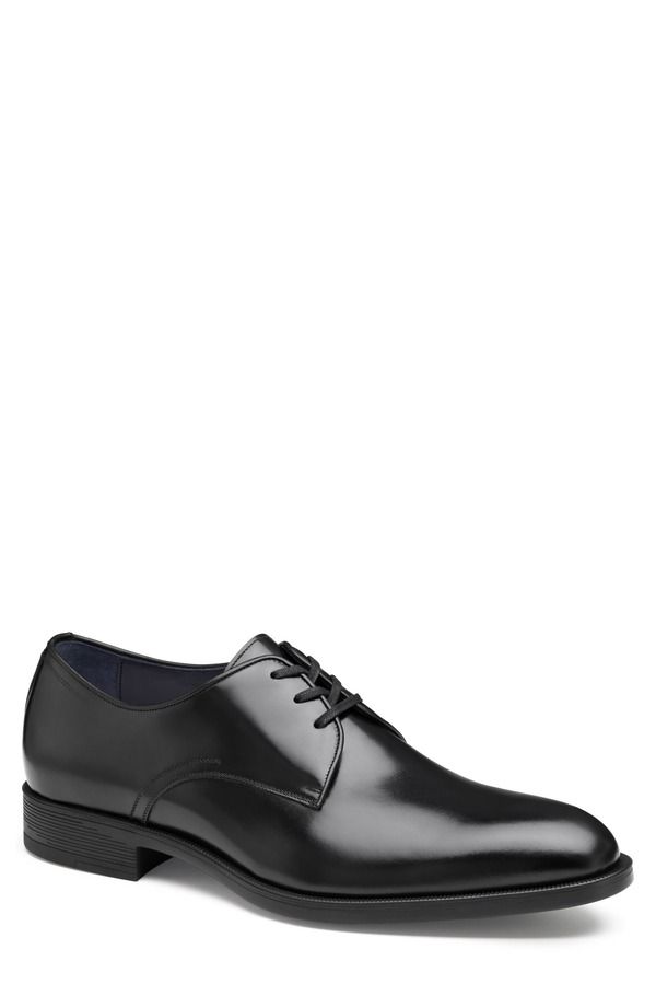 ジョンストンアンドマーフィー メンズ シューズ ダービー Johnston Murphy Flynch Plain Toe Derby Black Italian Calfskin ブラック