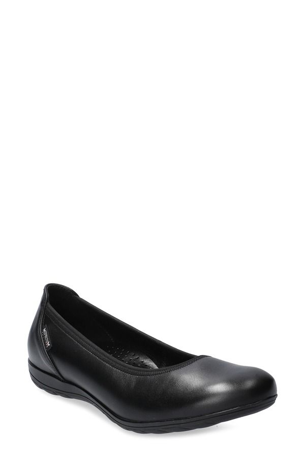メフィスト レディース シューズ パンプス Mephisto Emilie Flat Black Black Leather ブラック
