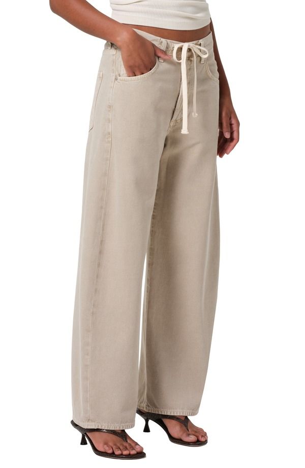 シチズンズ オブ ヒューマニティ レディース ボトムス デニムパンツ ワイドレッグ ハイウエスト ジーンズ Citizens of Humanity Brynn Drawstring High Waist Wide Leg Jeans Burnished Qu