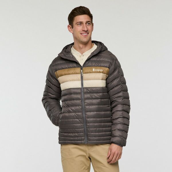 コートパクシー メンズ アウター ジャケット・ブルゾン フーデッドジャケット ダウン Cotopaxi Fuego Down Hooded Jacket Mens Cinder Stripes ストライプ